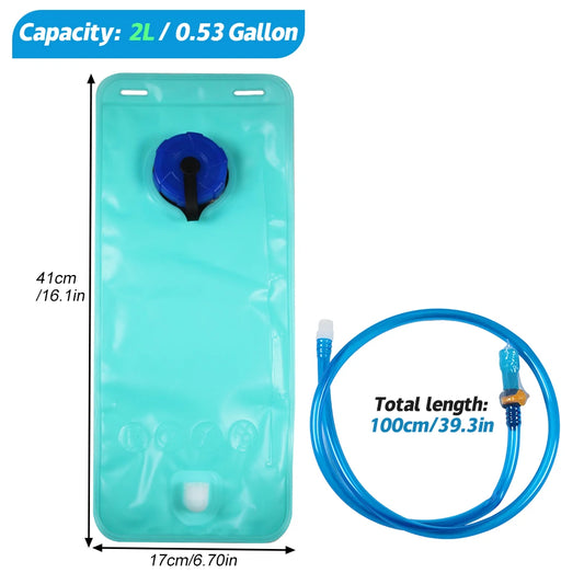 Hydration Bladder- Water Pack for Hiking, Running, Biking, and Raves